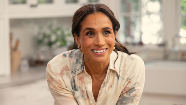 Meghan Markle on the set of her Netflix series With Love, Meghan. Picture: Jake Rosenberg/Netflix