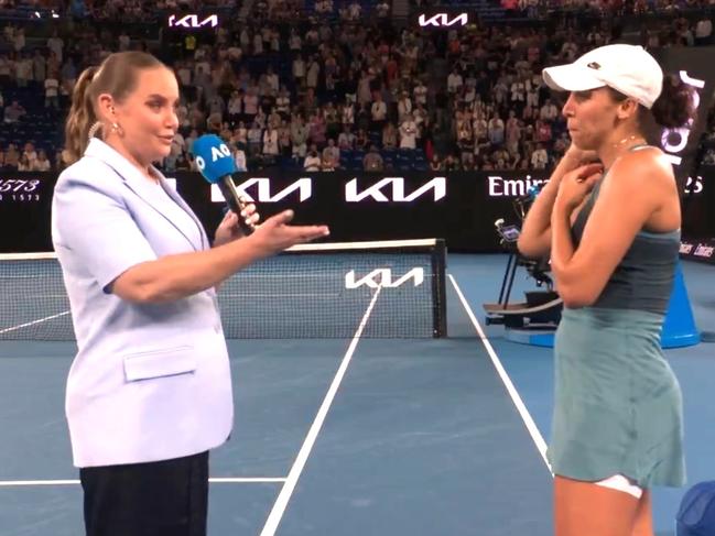 Jelena Dokic had a clear connection with Madison Keys. Photo: X, AusOpen.