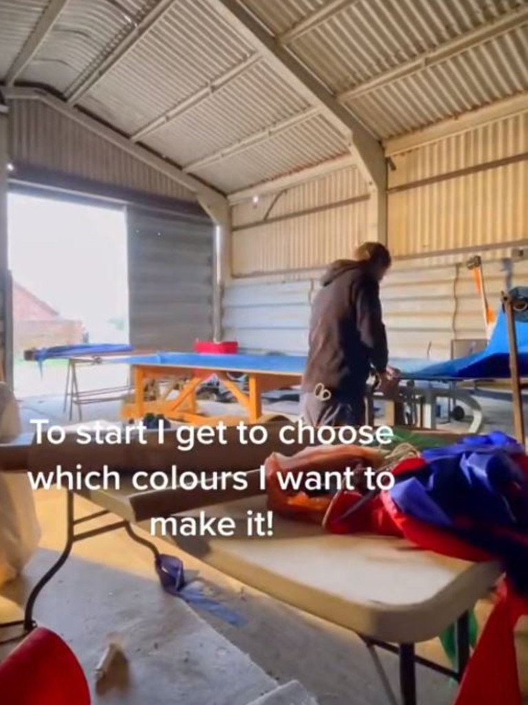 He shared a TikTok last year revealing how he made the craft. Picture: TikTok/flyingpedro