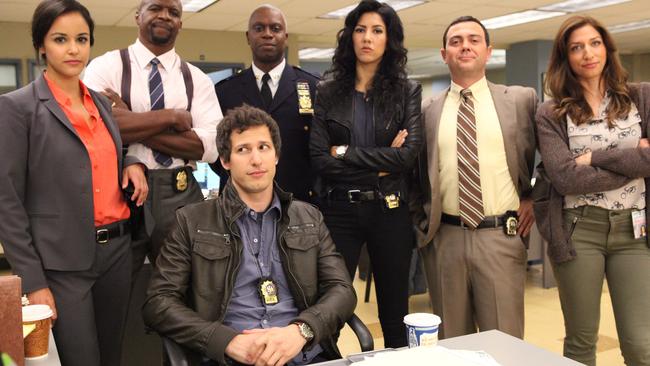 Comic cops ... Andy Samberg fronts the cast of Brooklyn Nine-Nine.