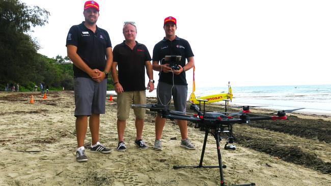 The drone is flown by pilots from shore. PIC: Gizelle Ghidella