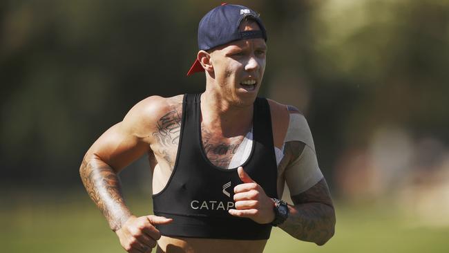 James Harmes has returned to training in excellent condition. Picture: AAP