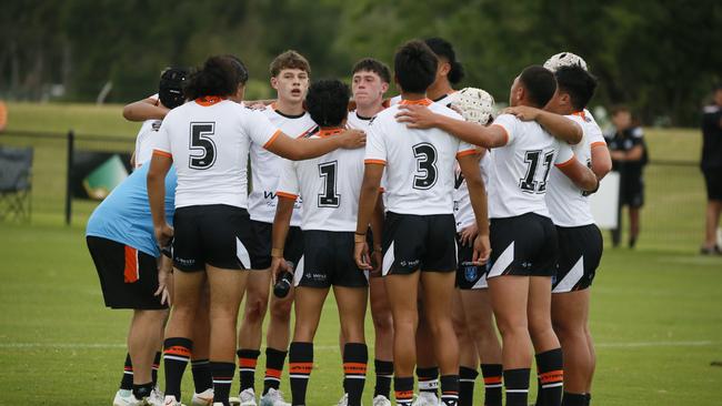 Macarthur Wests Tigers in action against the North Coast Bulldogs during round two of the Andrew Johns Cup at Kirkham Oval, Camden, 10 February 2024. Picture: Warren Gannon Photography