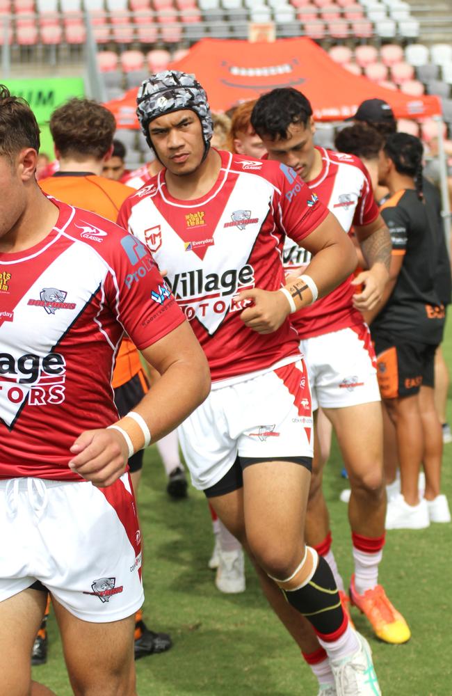 Elijah Rasmussen. Meninga Cup action between Redcliffe and the Brisbane Tigers. Saturday February 11, 2024.