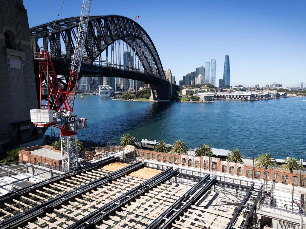 North Sydney Olympic Pool under construction. Picture: Renee Nowytarger