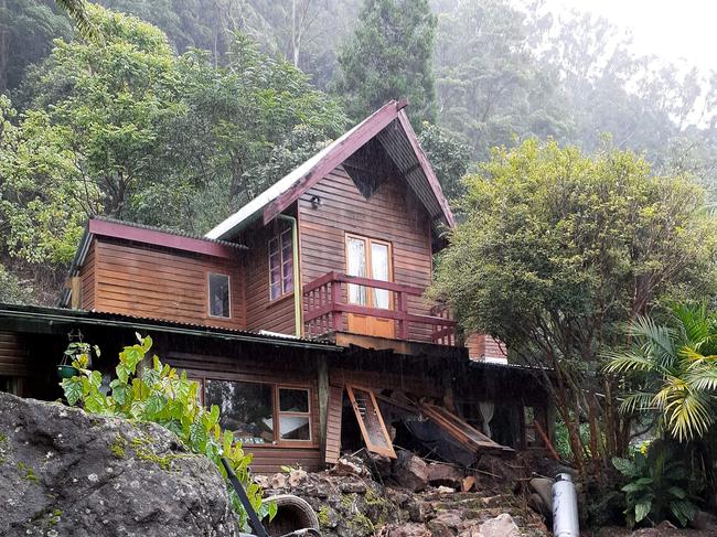 Shafiqa Irwin and partner Alexander Heilpern from Wilson's Creek were hit by a landslide in their rental house in during the floods. Picture: Supplied