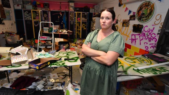 Rachael Armstrong at the Castle Hill Girl Guides which was trashed. Picture: Evan Morgan