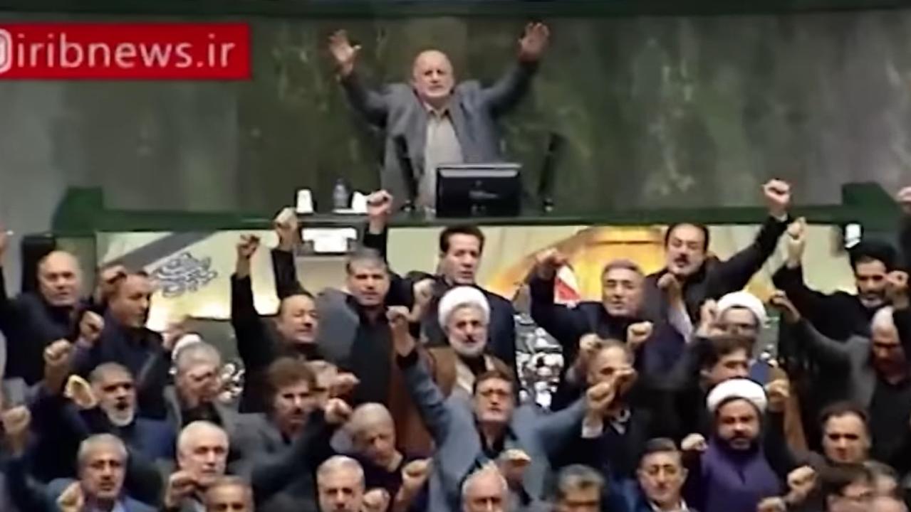 Iranian parliament opened Sunday with politicians chanting ‘Death to America’.