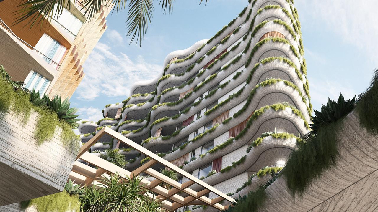 New renders of the $250m Paloma Paloma project at Caloundra reveal a glimpse inside the commercial, residential and hotel precinct.