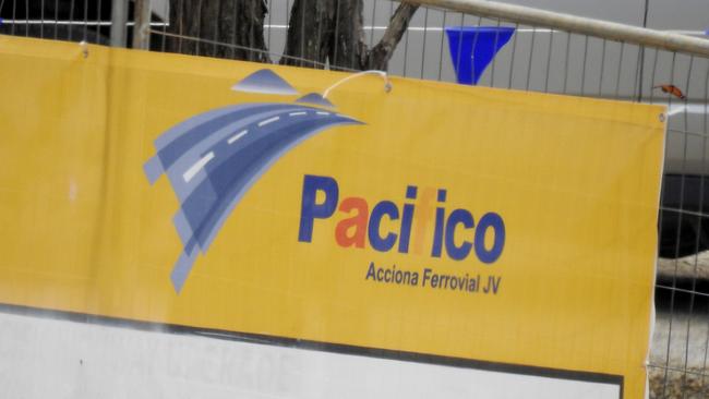 The Spanish company is working under the name Pacifico Acciona Ferrovial. Picture: Nathan Edwards