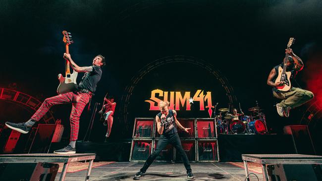 Sum 41 will perform in Australia for the very last time at the festival. Picture: Supplied.