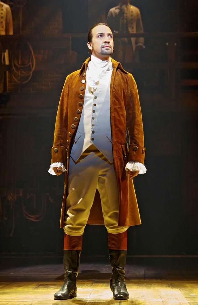 Lin-Manuel Miranda playing Alexander Hamilton.