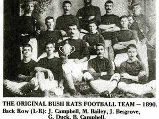 SUCCESS STORY: The original Bush Rats football team in 1890.