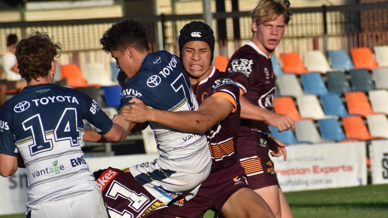 North Queensland Cowboys, Brisbane Broncos under-16 teams face off at Rockhampton's Browne Park on October 2, 2021.