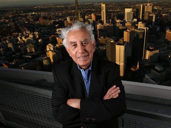 Harry Triguboff , head of Meriton , on the 73rd floor of his soon to be completed building, Infinity , which will become the tallest building in Brisbane , QLD