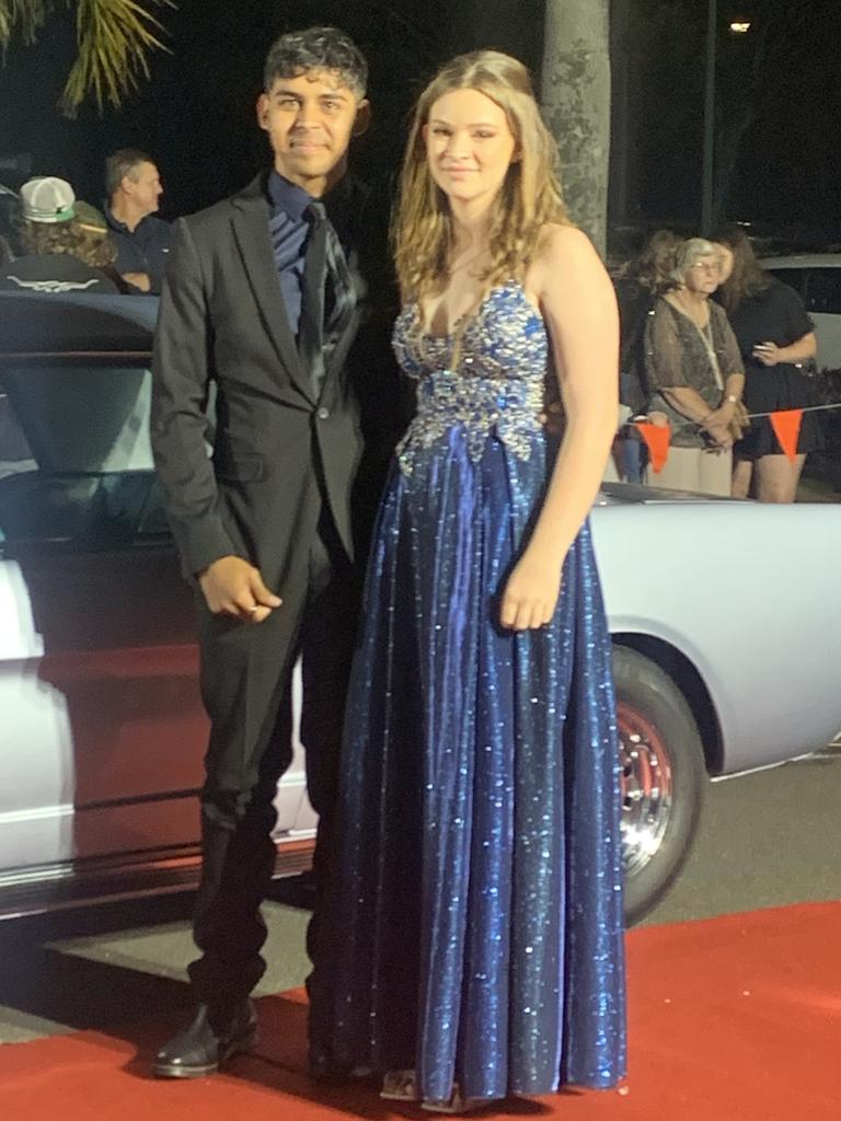 Students on the red carpet of the 2023 Xavier College School Formal at the Hervey Bay Boat Club