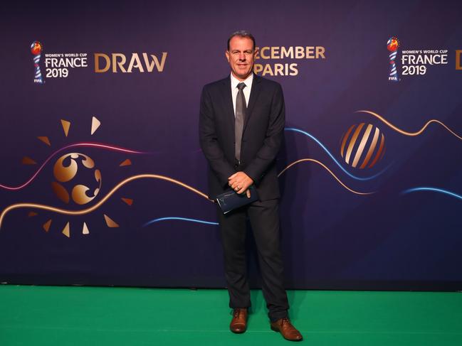 PARIS, FRANCE - DECEMBER 08:  Alen Stajcic, coach of Australia pose for a photo when arriving on the green carpet during the FIFA Women's World Cup France 2019 Draw at La Seine Musicale on December 8, 2018 in Paris, France.  (Photo by Dean Mouhtaropoulos/Getty Images)