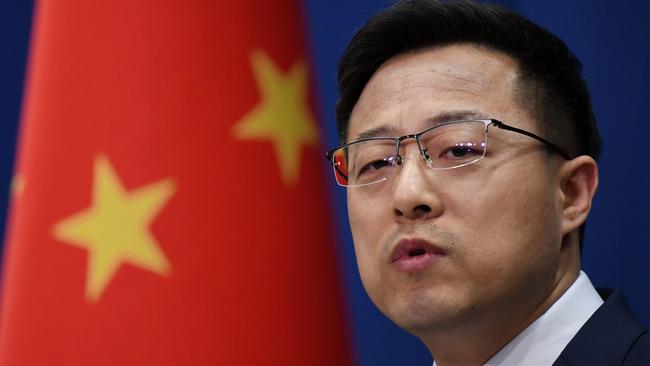 Twitter has failed to fact check Chinese government propagandists, including Lijian Zhao, who tweeted COVID-19 originated in the US. Picture: AFP