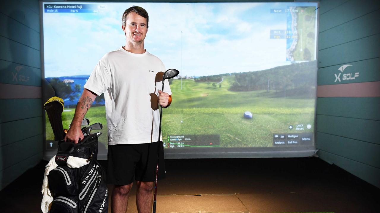 Chris Perry is using golf to recover from spinal injuries. Picture: Patrick Woods.