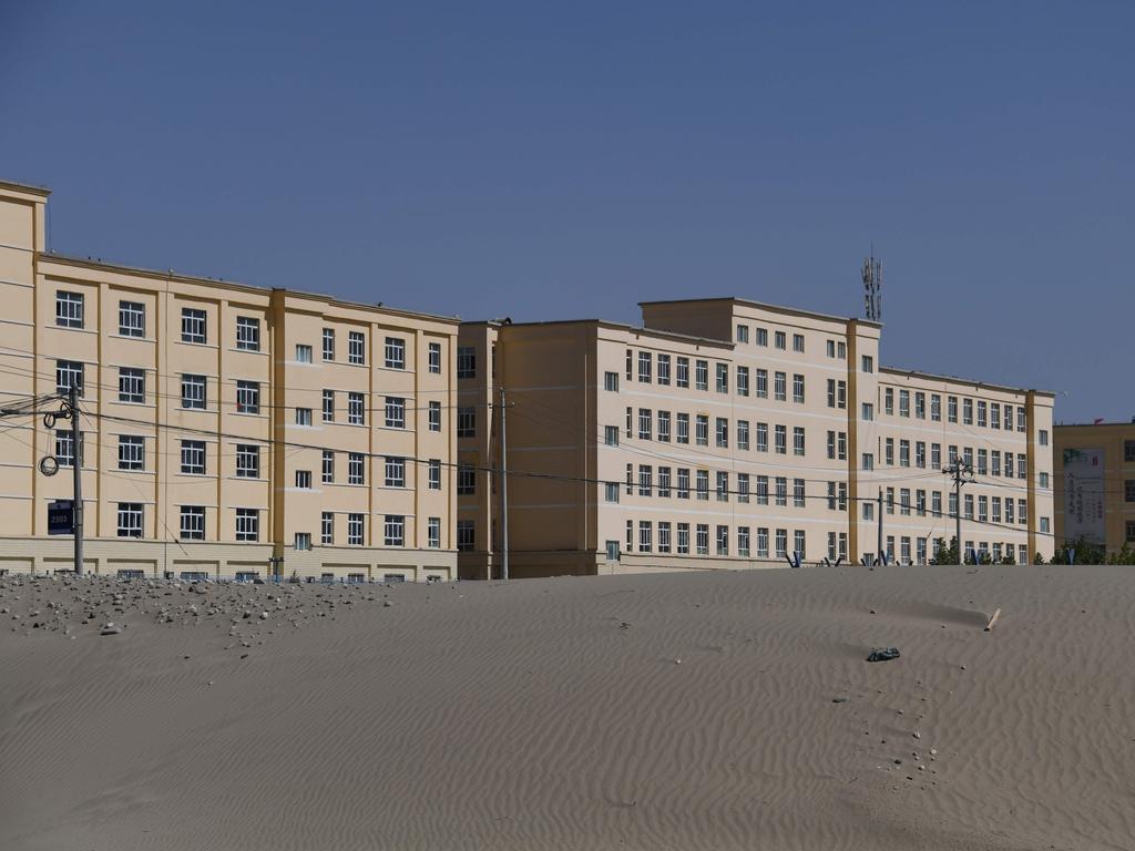 This photo, taken on May 31, 2019, shows a facility believed to be a re-education camp on the outskirts of Hotan in China's northwestern Xinjiang region. Picture: Greg Baker / AFP