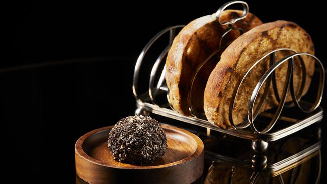 Mushroom truffle, the vegetarian version of the famous meat fruit at Dinner by Heston