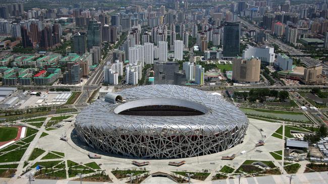 China's National Stadium, known as the Bird's Nest. Picture: AFP