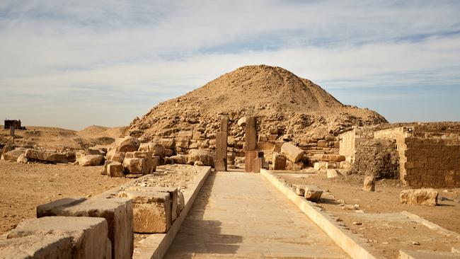 The crumbling pyramid of King Unas at Saqqara.