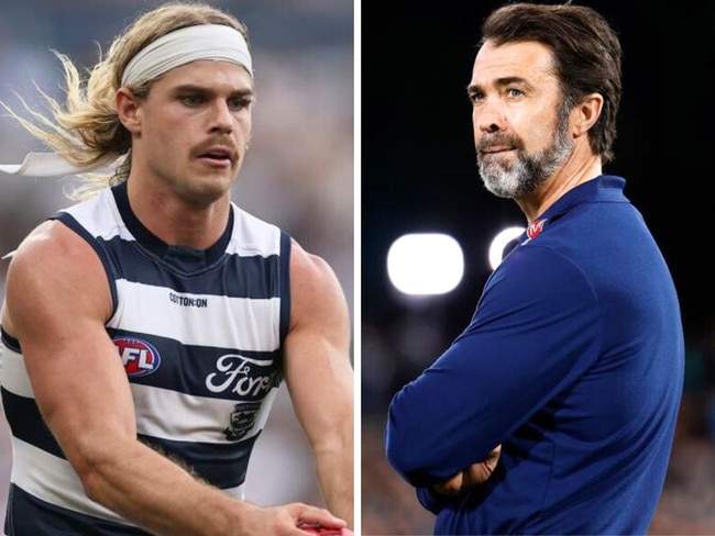 Geelong coach Chris Scott has raved about Bailey Smith's debut. Photos: Getty Images