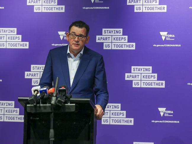 Victorian Premier Daniel Andrews said intensive testing was under way in Melbourne’s virus hot spots. Picture: Wayne Taylor