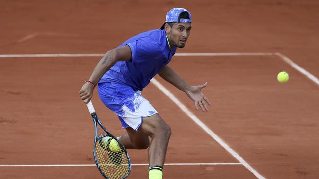 Nick Kyrgios looked a little different the last time he played the French Open in 2017. (AP Photo/David Vincent)