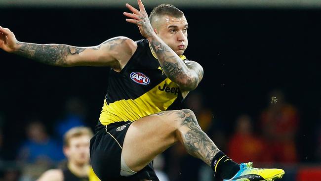 Dustin Martin likely bagged another three Brownlow votes in Richmond’s win. Picture: Getty Images