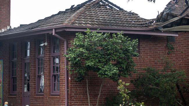 A fire has ripped through the old school building at Sandringham Primary School. Picture: Sarah Matray