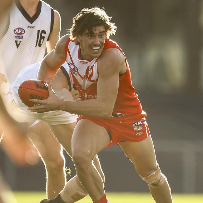 Zavier Maher is another Shepparton United junior the club is hoping will return to the club after playing at Carlton VFL this year. (Photo by Daniel Pockett/AFL Photos/via Getty Images )