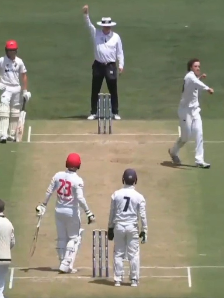 The umpire had given it out. Photo: Fox Sports