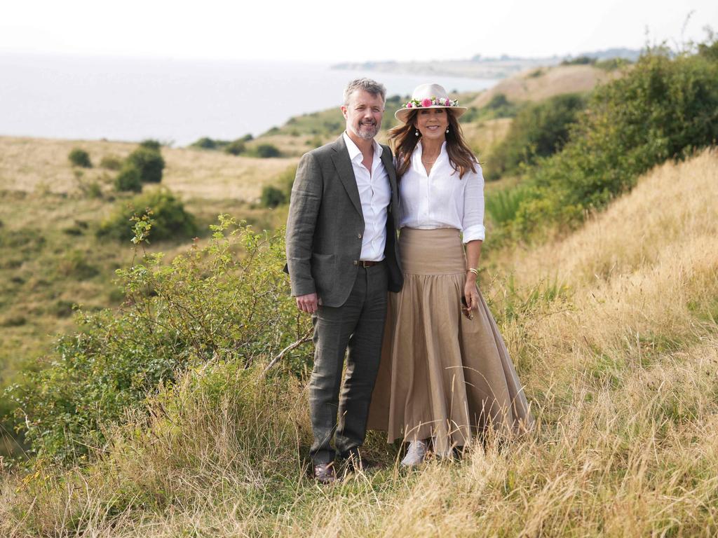 The couple appeared happy as they posed for photographers. Picture: AFP