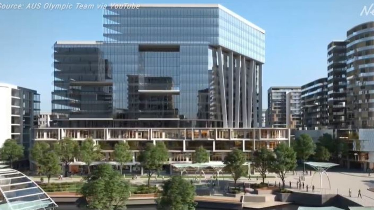 A screenshot shows the proposed satellite village in the Maroochydore city centre.