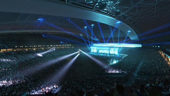 New renders of how Accor stadium would look with a roof. Picture: Venues NSW