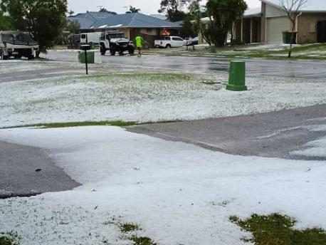 Heavy hailstones recorded at Morayfield.