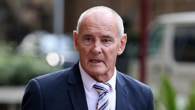 Christopher Dawson attending an earlier court hearing, in May 2022. He is now charged with unlawful sex with a schoolgirl, and is facing a fresh trial in Sydney’s Downing Centre District Court. Picture: NCA NewsWire / Damian Shaw