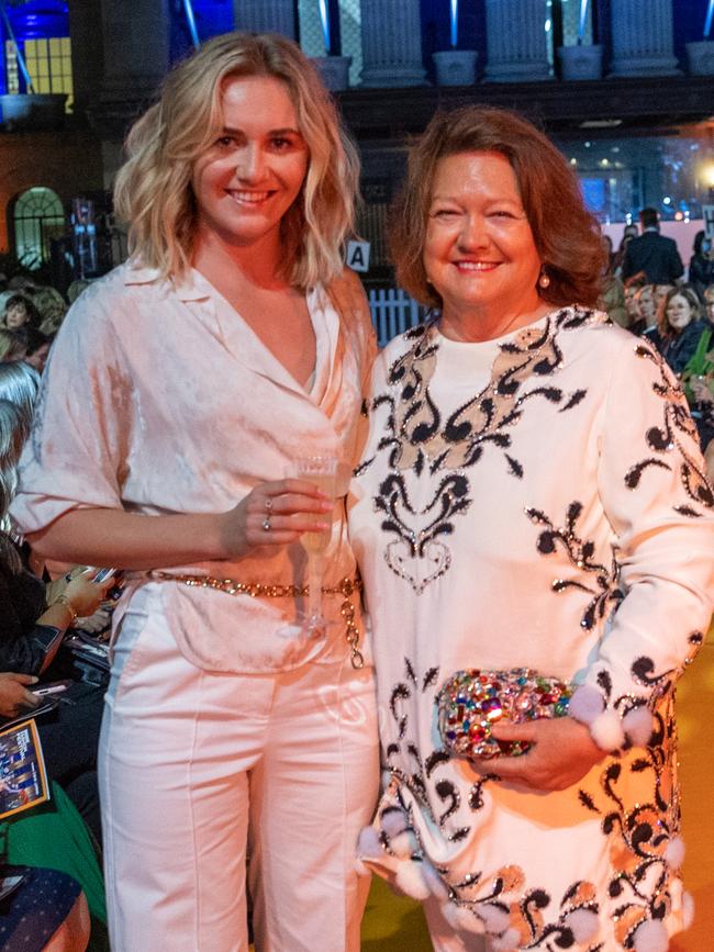 Ariarne Titmus and Gina Rinehart.