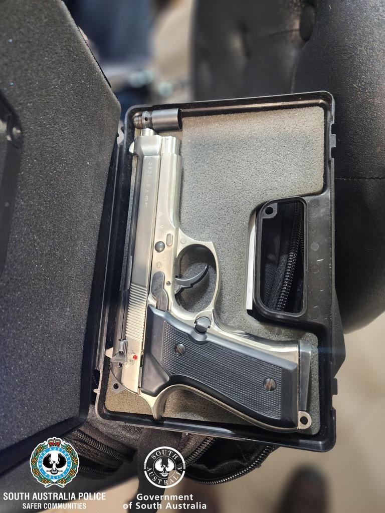 Operation Meld detectives seized a Beretta handgun from a Parafield Gardens home during an investigation into a shooting at Kilburn on January 10. Picture: SA Police