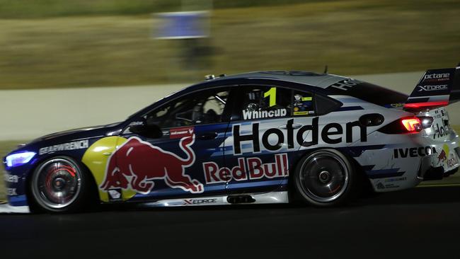 Jamie Whincup in action on Saturday night. Picture: Tim Hunter.