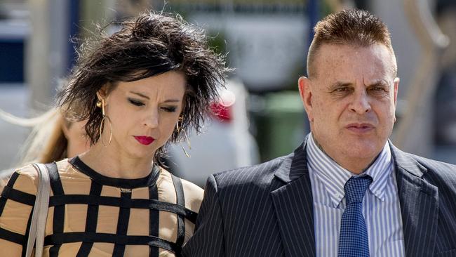 Ken Lacey and girlfriend Arianne Stringer arrive at Southport District Court. Picture: Jerad Williams