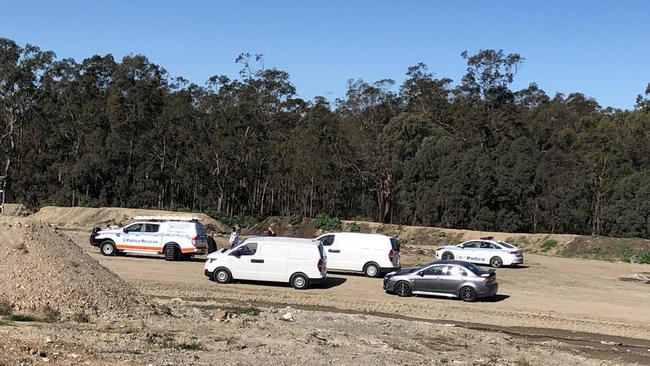 Police have established a crime scene at a Cessnock tip after a man was found with injuries and later died. Picture: Amy Ziniak