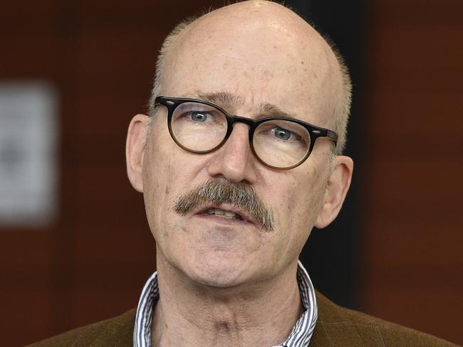 MELBOURNE, AUSTRALIA - NewsWire Photos SEPTEMBER 17, 2021: Dr Roderick McRae, Victorian AMA President, speaks at a press conference at the Royal Melbourne Hospital. Picture: NCA NewsWire / Andrew Henshaw