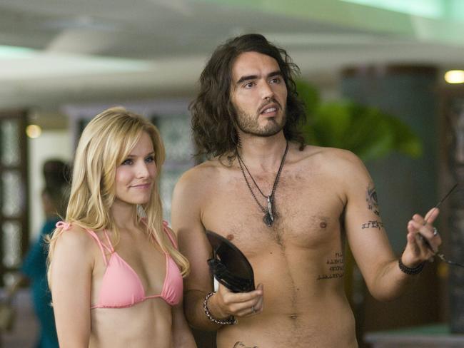 Kristen Bell told Russell Brand she would ‘lop his nuts off’ if he tried anything on the set of Forgetting Sarah Marshall. Picture: Supplied