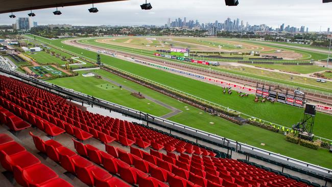 A quiet Flemington racecourse. Picture: Jay Town