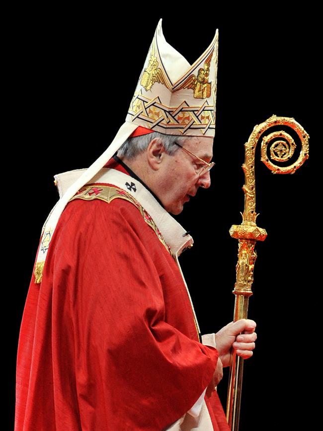 Cardinal George Pell presides over a mass in 2008. Picture: AAP