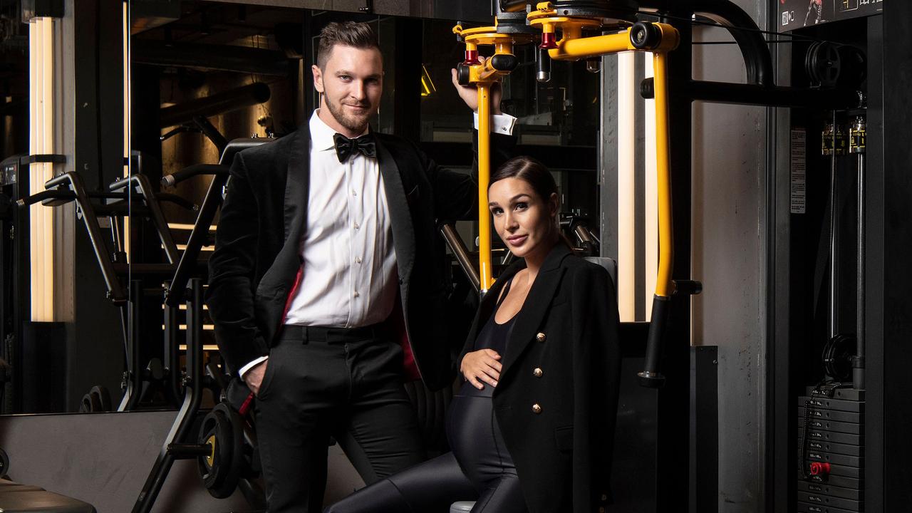 Tobi Pearce and Kayla Itsines – the brains behind popular exercise app Sweat. Picture: Nic Walker for The Australian
