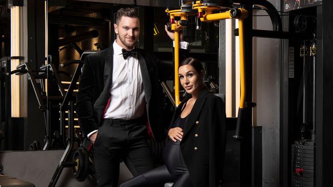 Tobi Pearce and Kayla Itsines – the brains behind popular exercise app Sweat. Picture: Nic Walker for The Australian